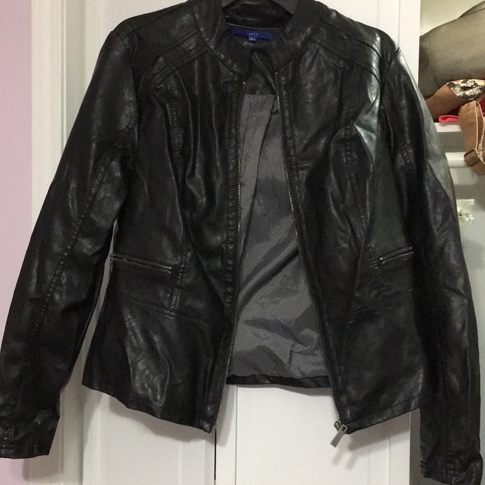 Black leather jacket